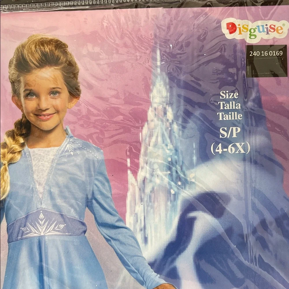 Disney Frozen Elsa Blue Glitter Princess Dress Costume size S/P (4-6x) - Picture 10 of 12